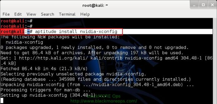 how to install nvidia drivers on kali linux