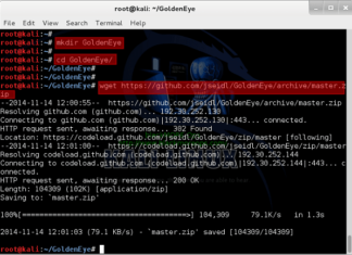 Как установить goldeneye kali linux